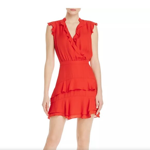 Parker Red Dress, Size 4 - Picture 1 of 7